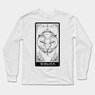 Warlock Tarot Card D&D Nat 20 Dungeons & Dragons T-Shirt Black Long Sleeve T-Shirt